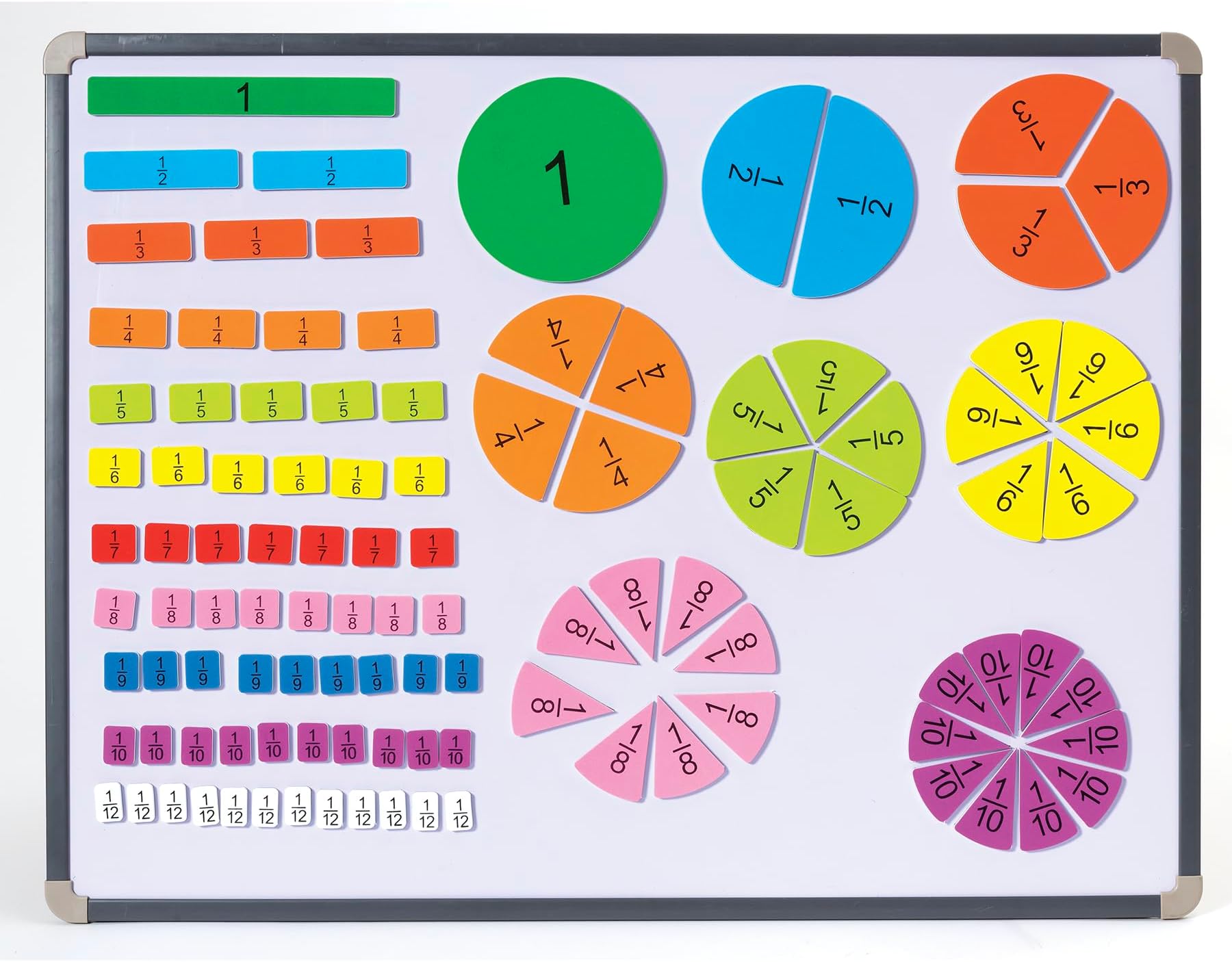 Didax Educational Resources Magnetic Fraction Tiles