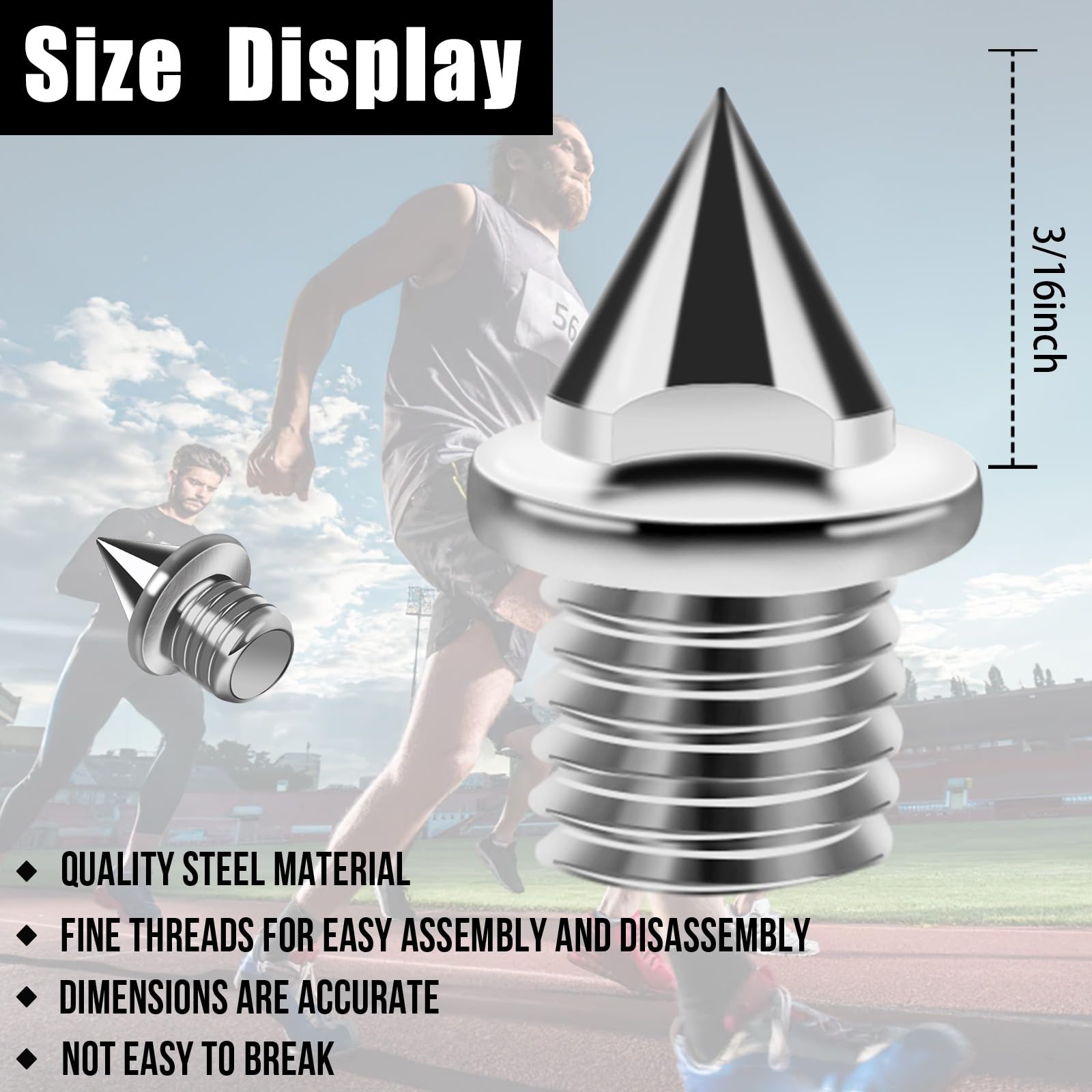 Snapklik.com : JULMELON 120PCS 3/16 Inch Hard Stainless Steel Track And ...