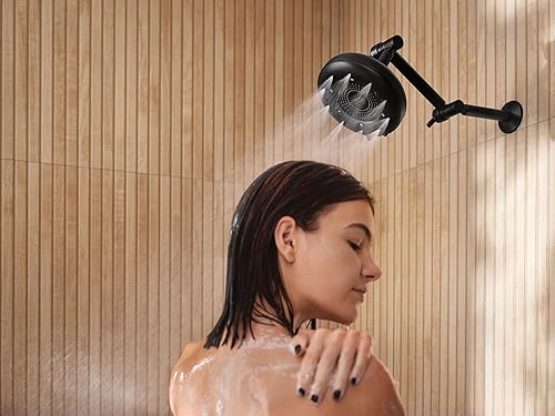 Miniatura 3 de Moen S116BL Acc-Premium - Brazo de ducha ajustable giratorio de 16 pulgadas, color negro mate