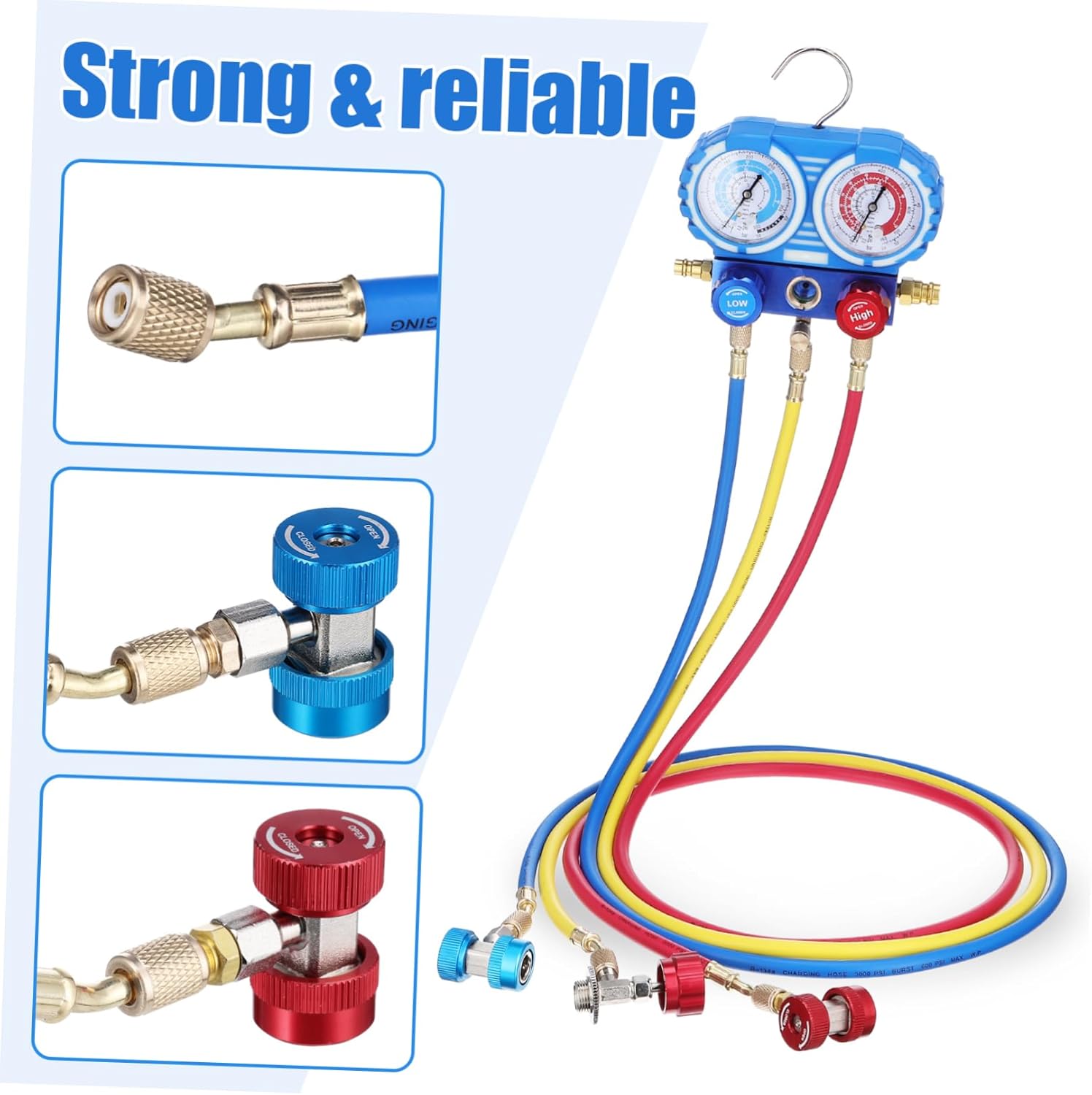 Ir Conditioner Recharge Tool Double Meter Valve Gauge Set Charge Kit Manifold Gauge for Refrigerati