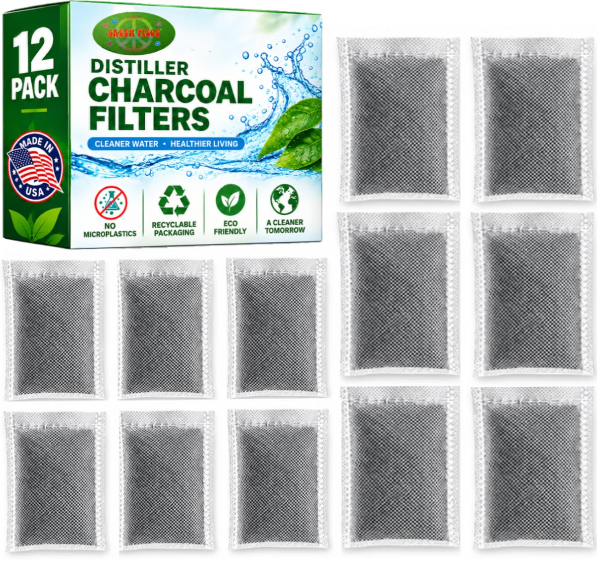 Green Piece Water Filters - Activated Charcoal -1 Green Piece Water Filters - Activated Charcoal -1