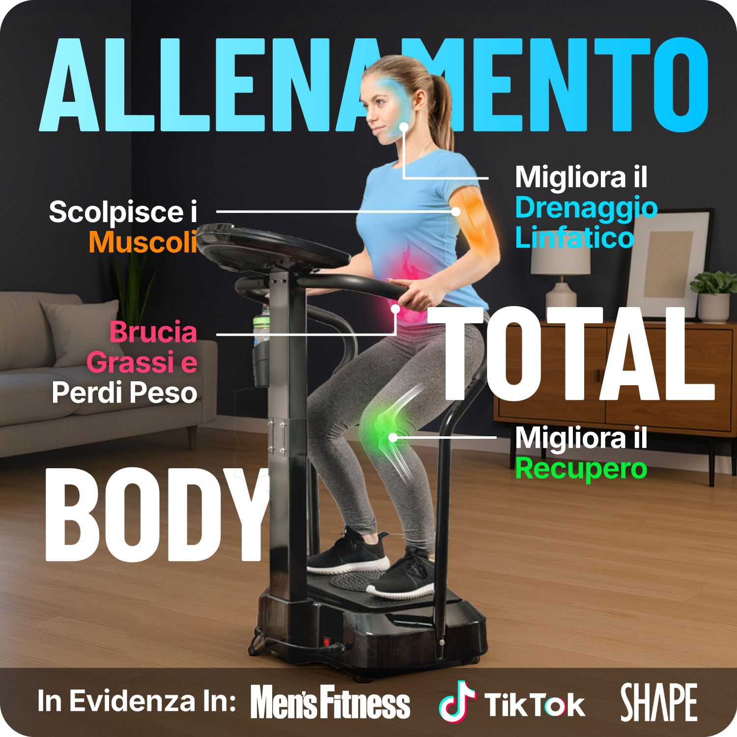 Bluefin Fitness Vibration Plate | Pro Model | Upgraded Design with Silent Motors | Comes with Built in Speakers