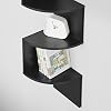 VASAGLE Corner Shelf, 5 Shelves wall Shelf, hanging Shelf, for kitchen, Bedroom, Living Room, study, office, Black LBC20BK
