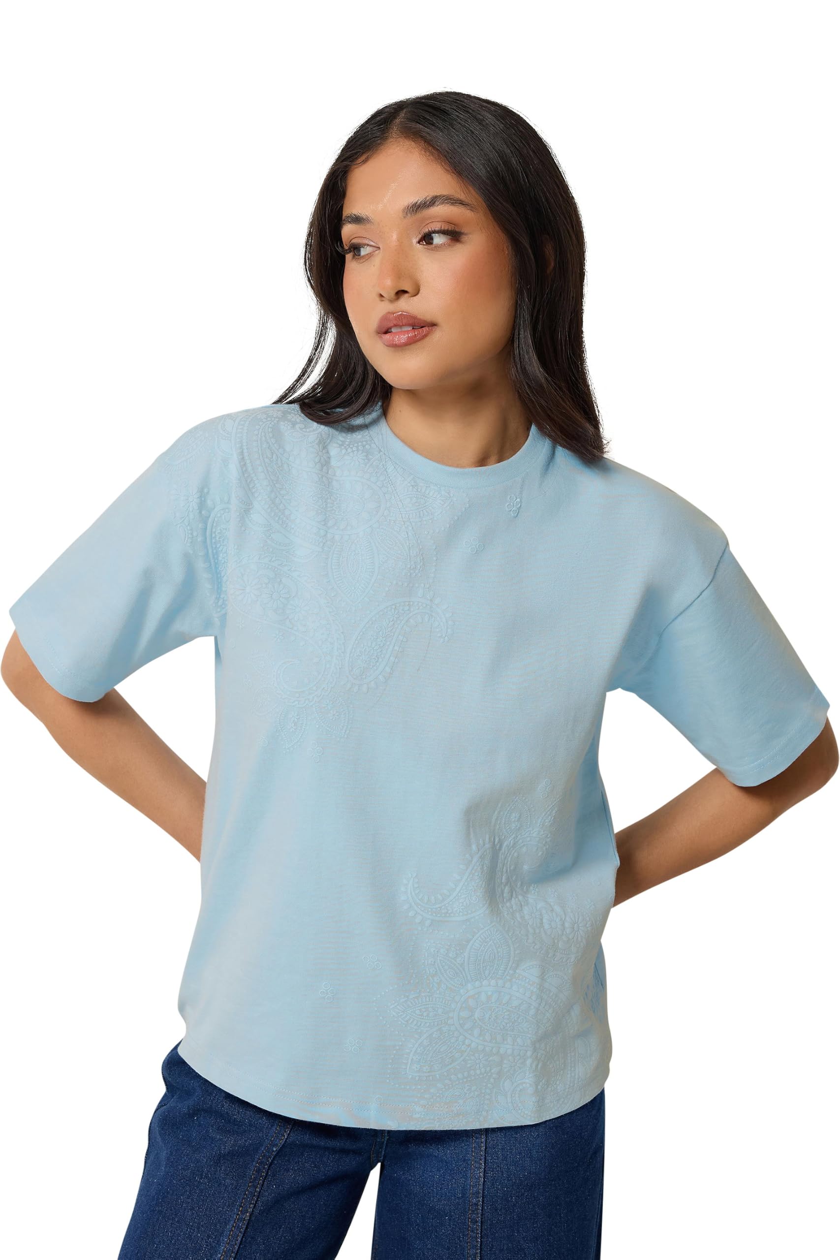 PixieGirl Women's Petite T-Shirt - Blue - Size 10