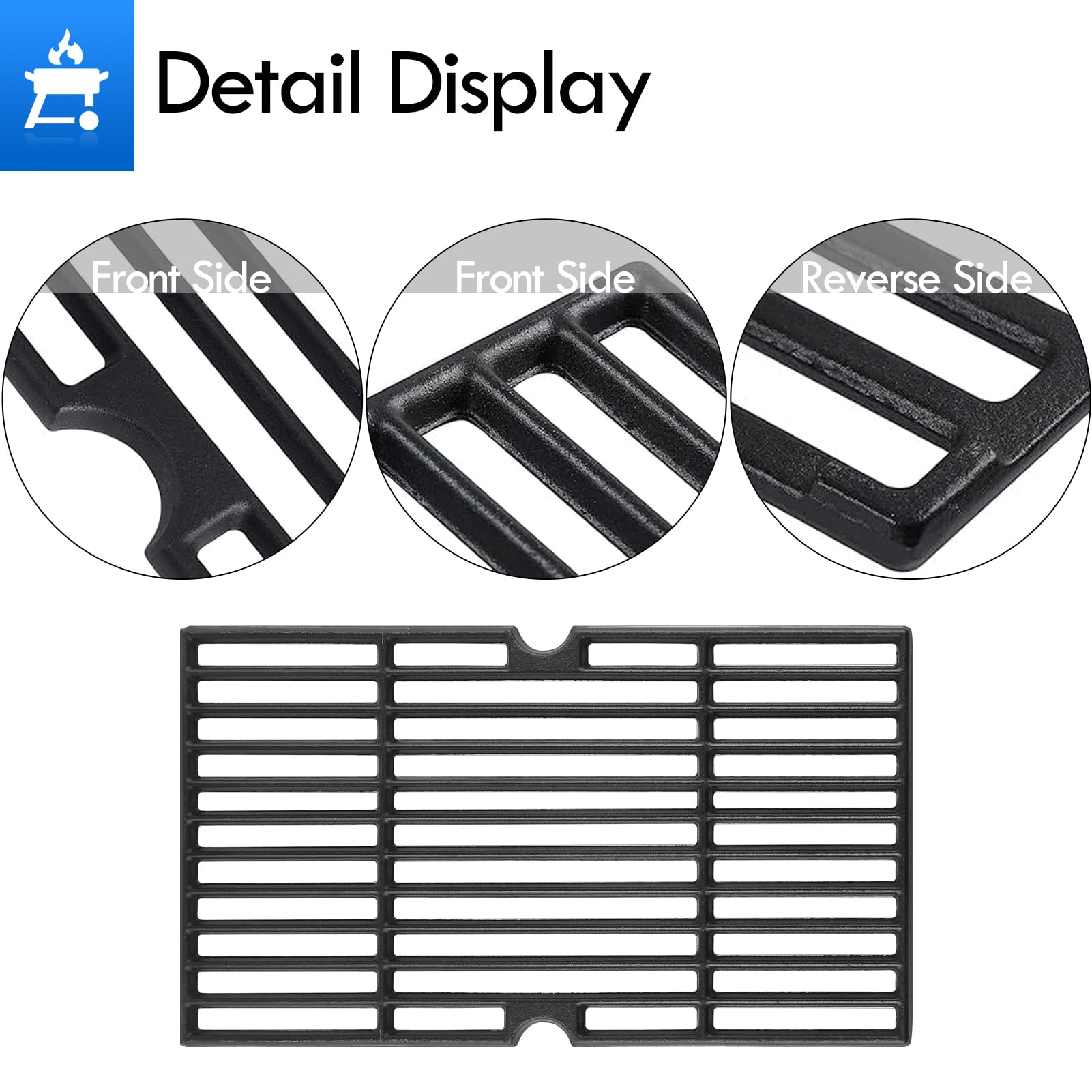 Charbrofire Grillrost Für Dyna-Glo Grills – Gusseisen, Emailliert, 3er Set, 41,6 Cm