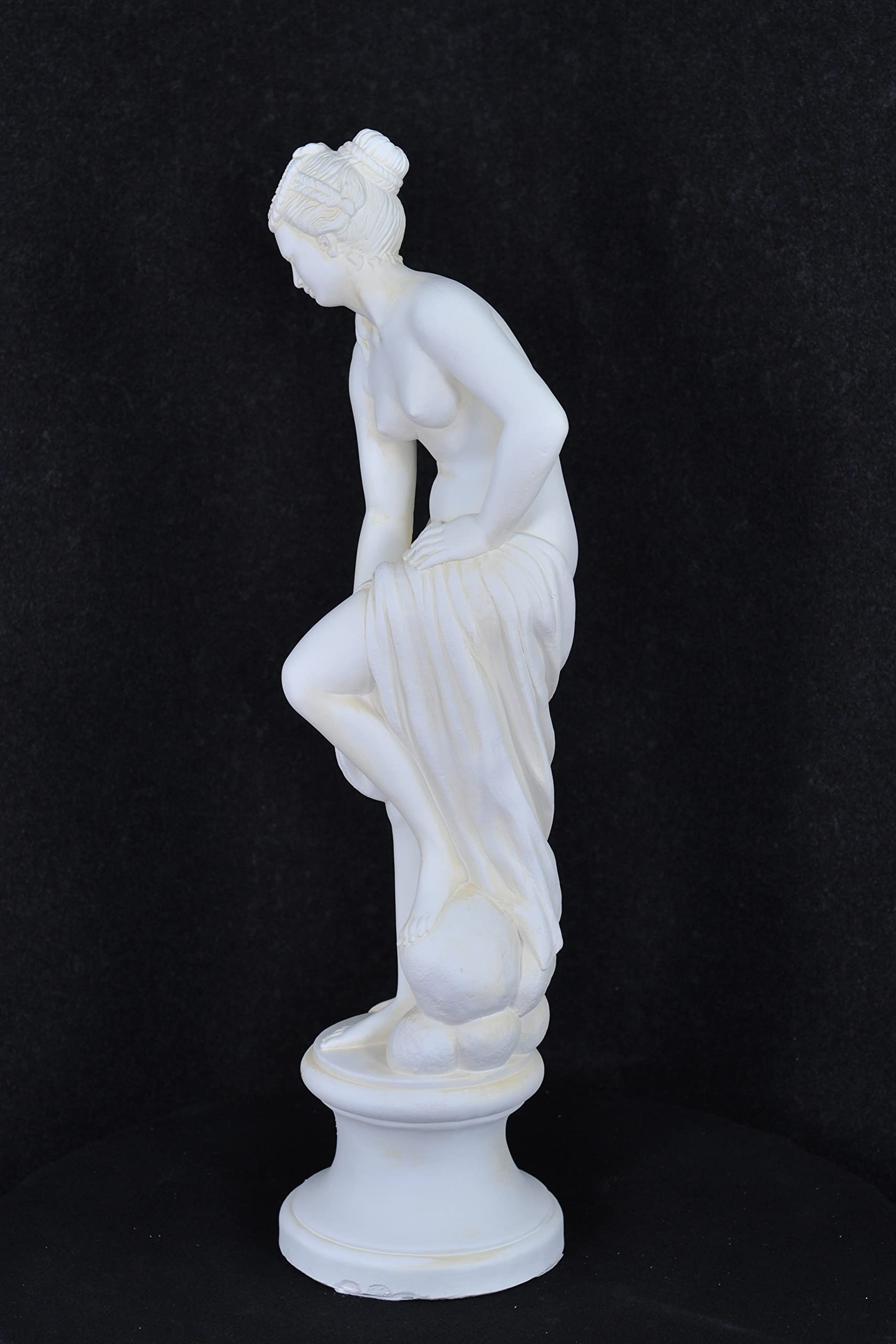 Statue tête buste femme en pierre beige et grise H 20 cm vintage Statue tête buste femme en pierre beige et grise H 20 cm vintage