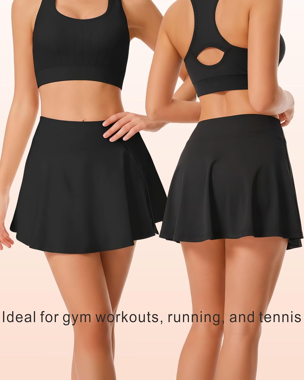 Women's High Waist Tennis Skort with Pockets & Built-in Shorts, Pleated Athletic Skirt for Workout, Casual Wear - Image 2