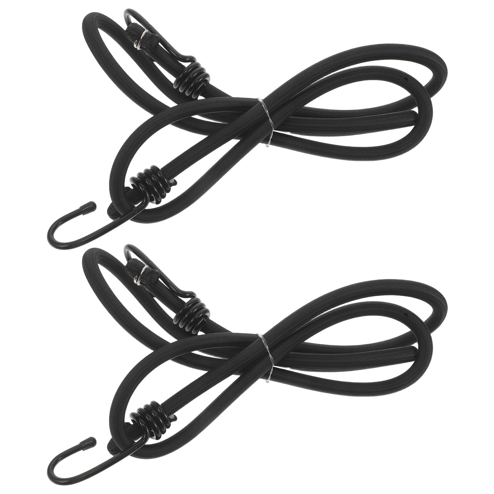 WOONEKY 2 Pezzi Della Elastica Tarp Tie Downs Corda Della Corde Elastiche Da Campeggio Corda Elastica Con Gancio Cinghie Di Teloni Corde Elastiche Multiuso Black