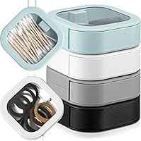 Vista 15 de Kathfly 4 Piezas Organizador de Gomas para el Cabello Azul Contenedores de Almacenamiento de Accesorios para el Cabello Portátiles Apilables Soporte