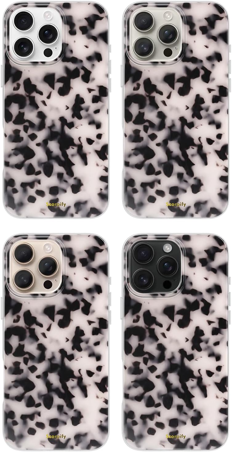 SCORPIFY for iPhone 16 Pro Max Case [Compatible with MagSafe] with Pink Tortoise Shell Design, Cute Brown Magnetic Phone Cover for Women Girls, Slim Shockproof Bumper - Image 6