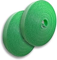 Vista 1 de Corbata de jardín con correa verde que soporta plantas suaves con las plantas, diseño precortado, rasgable, reutilizable, resistente, multiusos