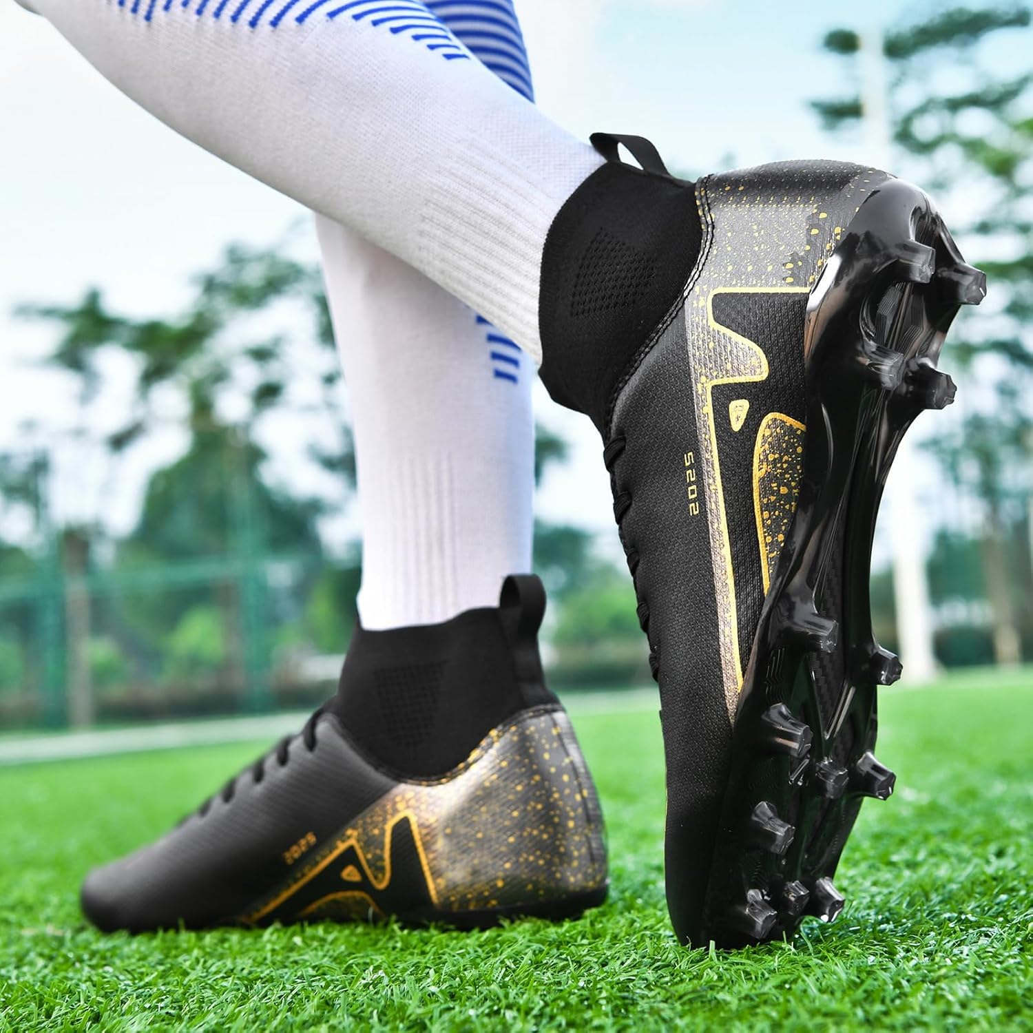 Botas de Fútbol Hombre Zapatillas De Fútbol Profesionales Spike Aire Libre Zapatos de Fútbol Atletismo Training Calzado de Fútbol Hombre Niños