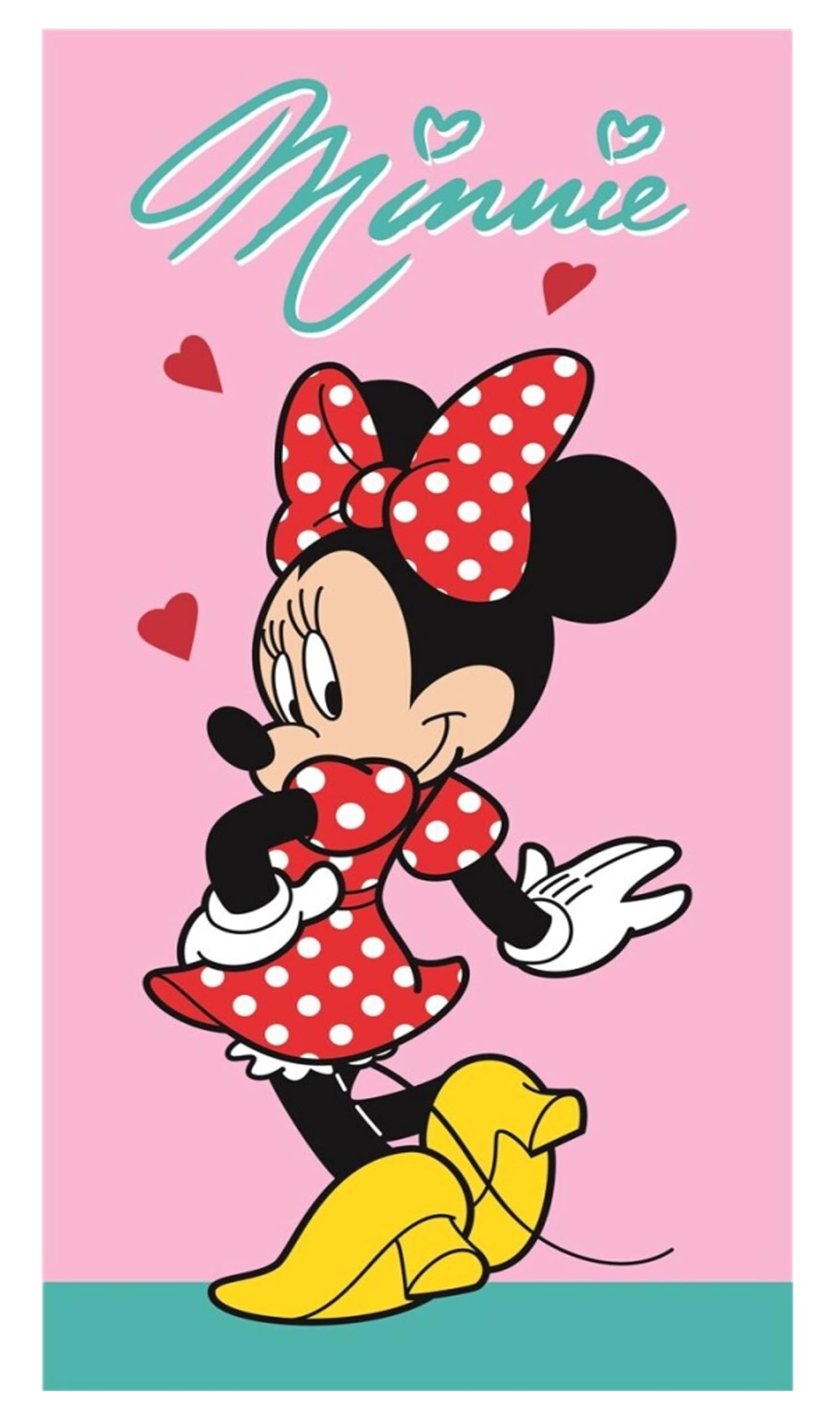 Aymax Children's Towel Beach Towel Beach Towel Bath Towel 70 x 140 cm Boys and Girls Microfibre (Minnie)
