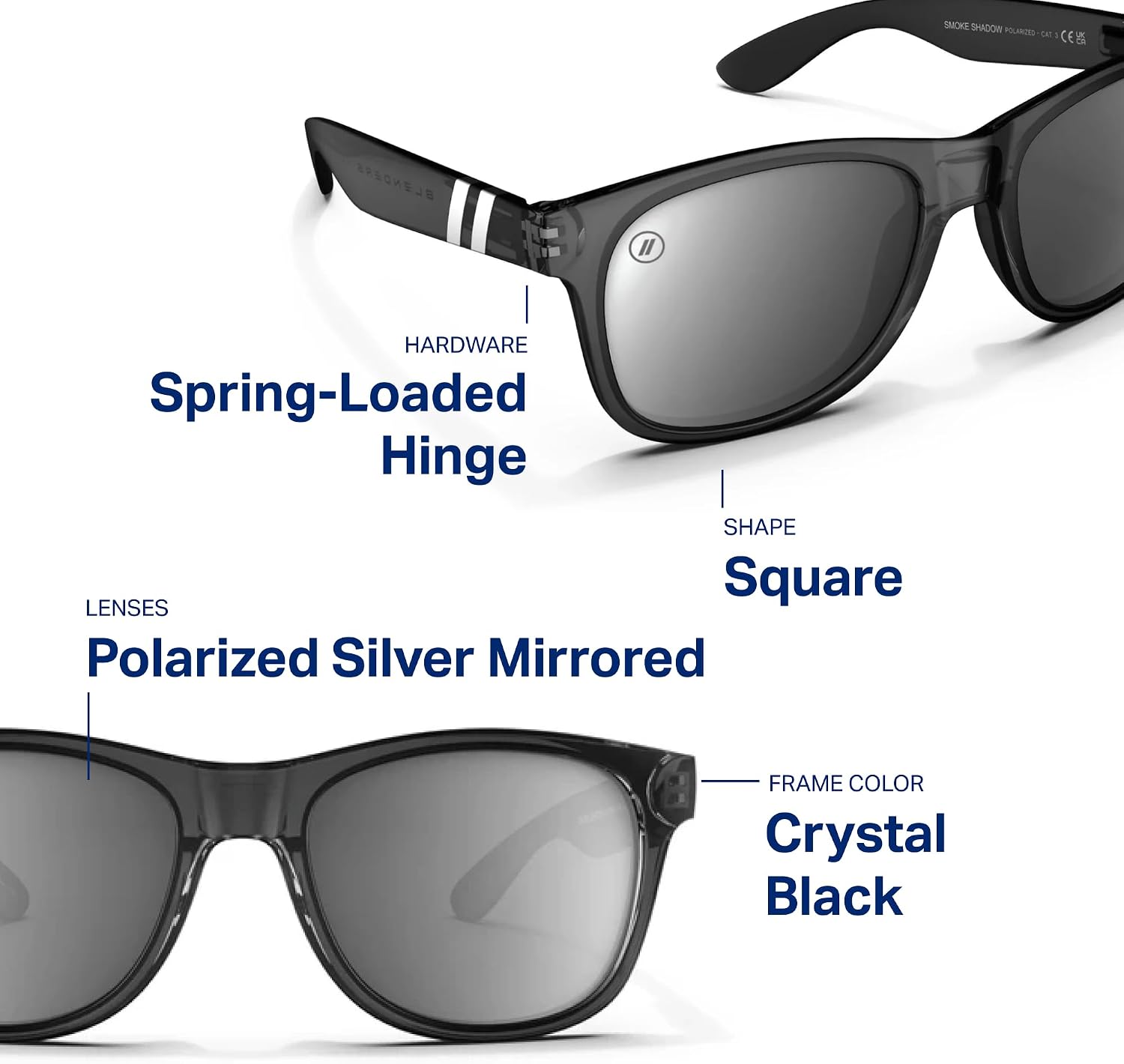 Blenders Eyewear M Class X2 – Polarized Sunglasses – Round Lens, Spring Loaded Hinge – 100% UV Protection – For Women