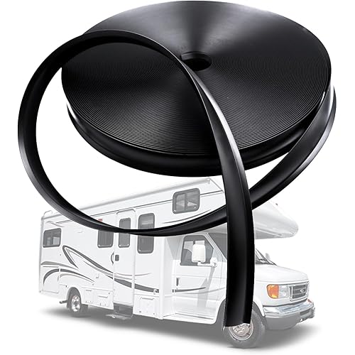 1" RV Vinyl Trim Molding Insert, 120FT RV Weather Stripping Exterior Screw Cover Trim Molding Exterior, Camper Weather Stripping Camper Trailer Roof Corner Gutter Seal Black