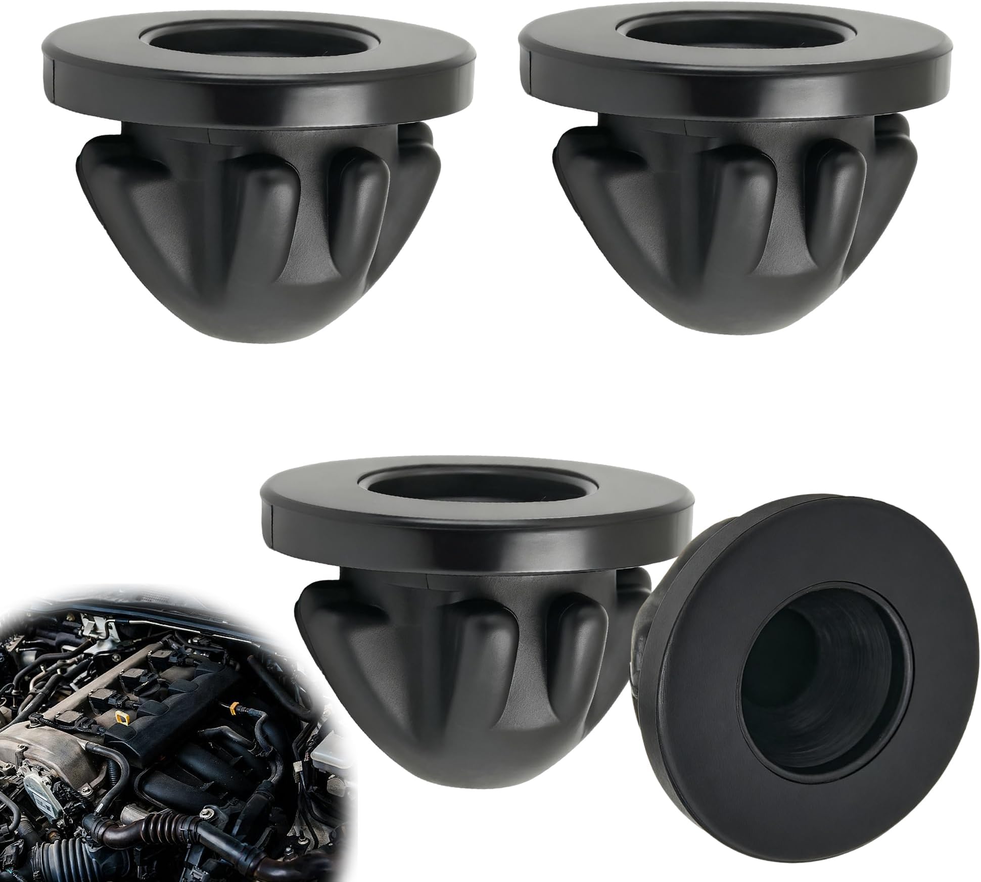 4PCS Engine Cover Grommets 11127614138 for BMW,Replacement Engine Bung Fastening Element Buffer,Engine Cover Trim Rubber Mount Grommet Bush for BMW 1 2 3 4 5 6 7 8