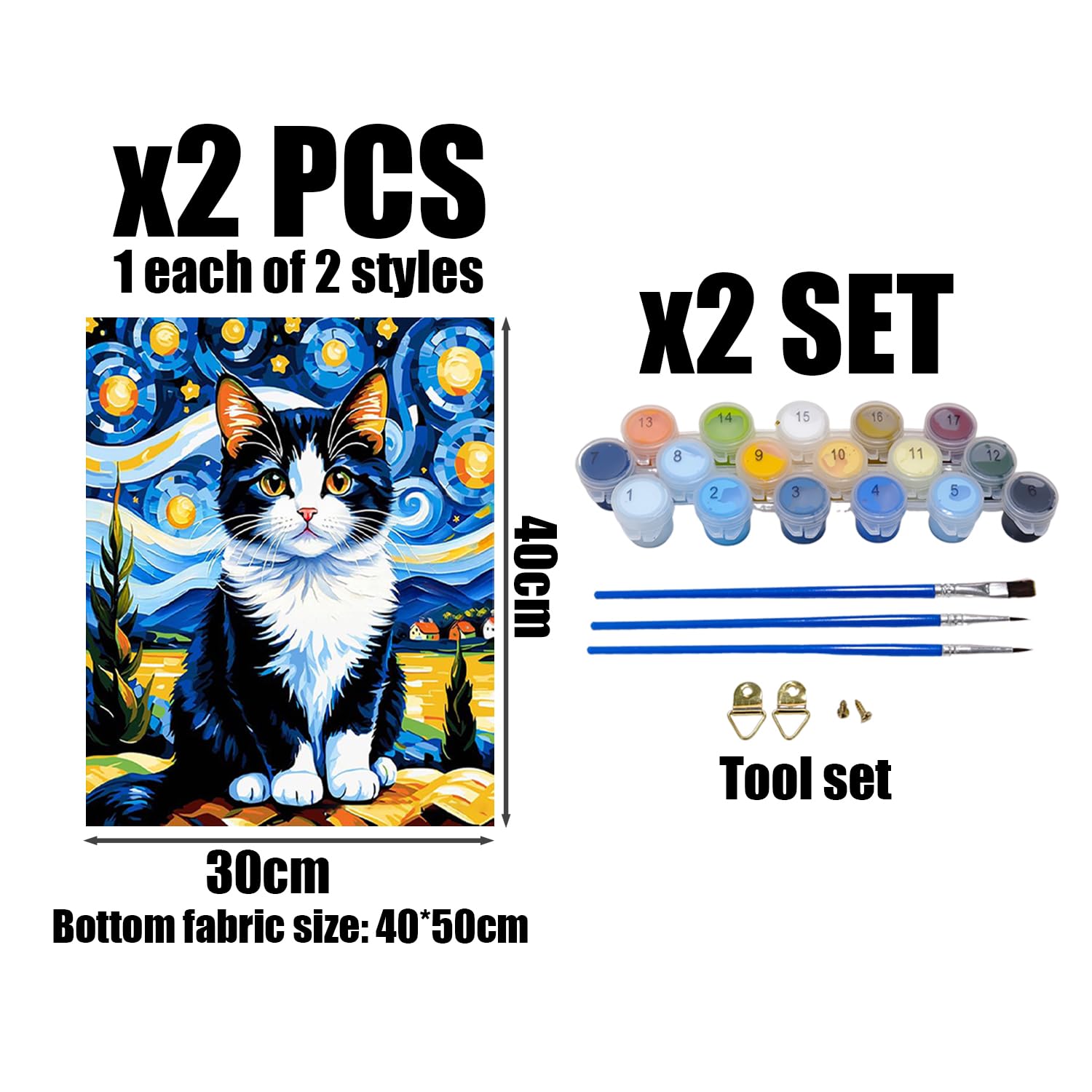 EOWVISN 2 Sets Of Animal Decorative Paintings, Painting Templates, Painting Diy Materials, Home Decoration Production, Children'S Paintings. - Image 2