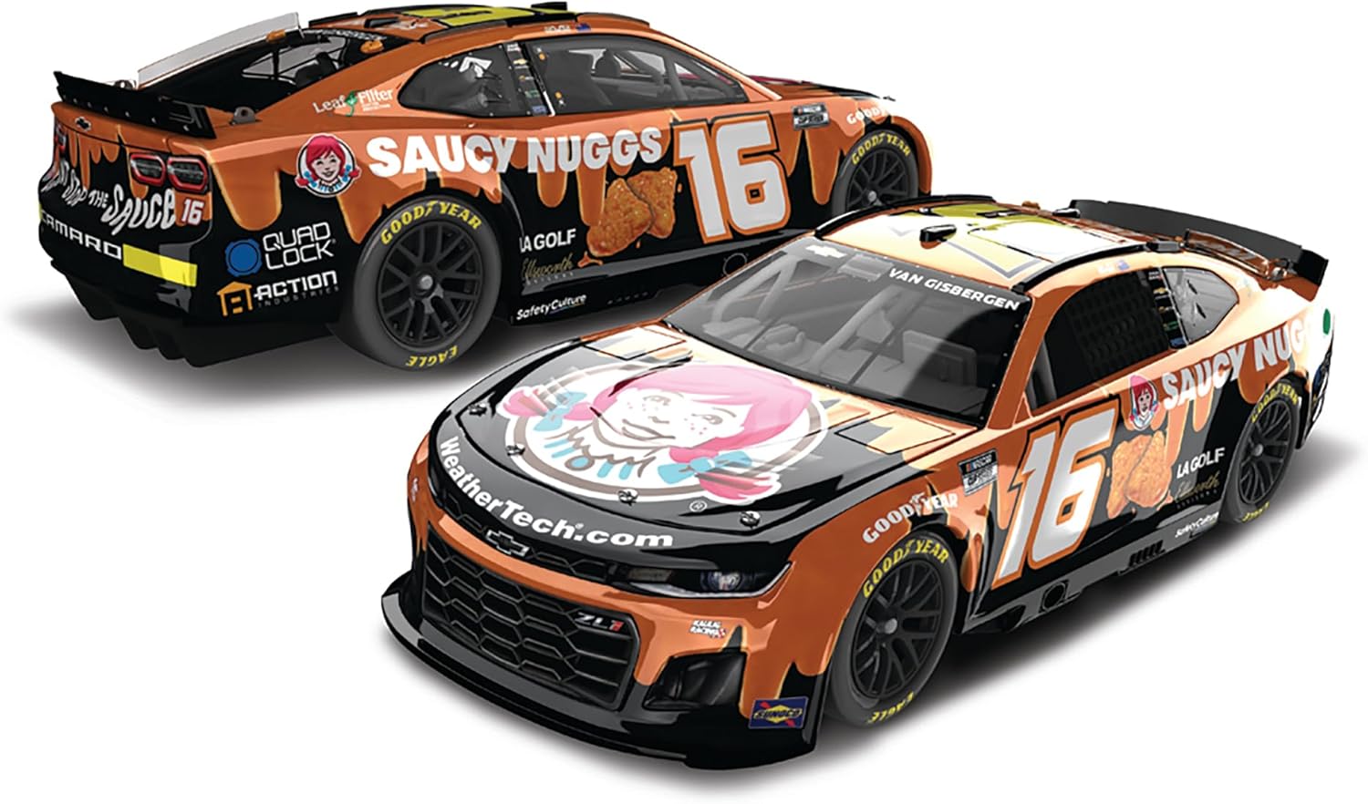 Lionel Racing Shane Van Gisbergen 2024 Wendy’s Saucy Nuggs No. 16 ARC 1:24 Scale Diecast Car