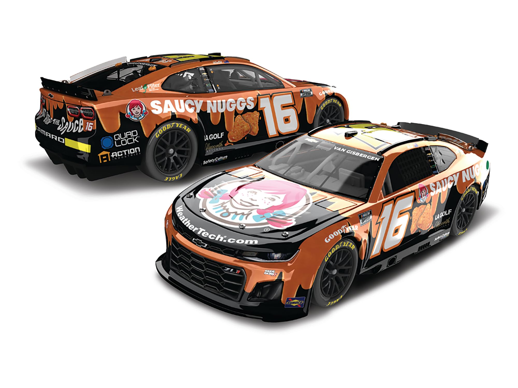 Lionel Racing Shane Van Gisbergen 2024 Wendy’s Saucy Nuggs No. 16 ARC 1:24 Scale Diecast Car