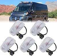 IFYKIM 5-Pack Cab Roof Marker Lights for 2014-2025 Dodge Ram ProMaster 1500/2500/3500 - Clear Lens Amber Halogen, Plug & Play Replace 926-109