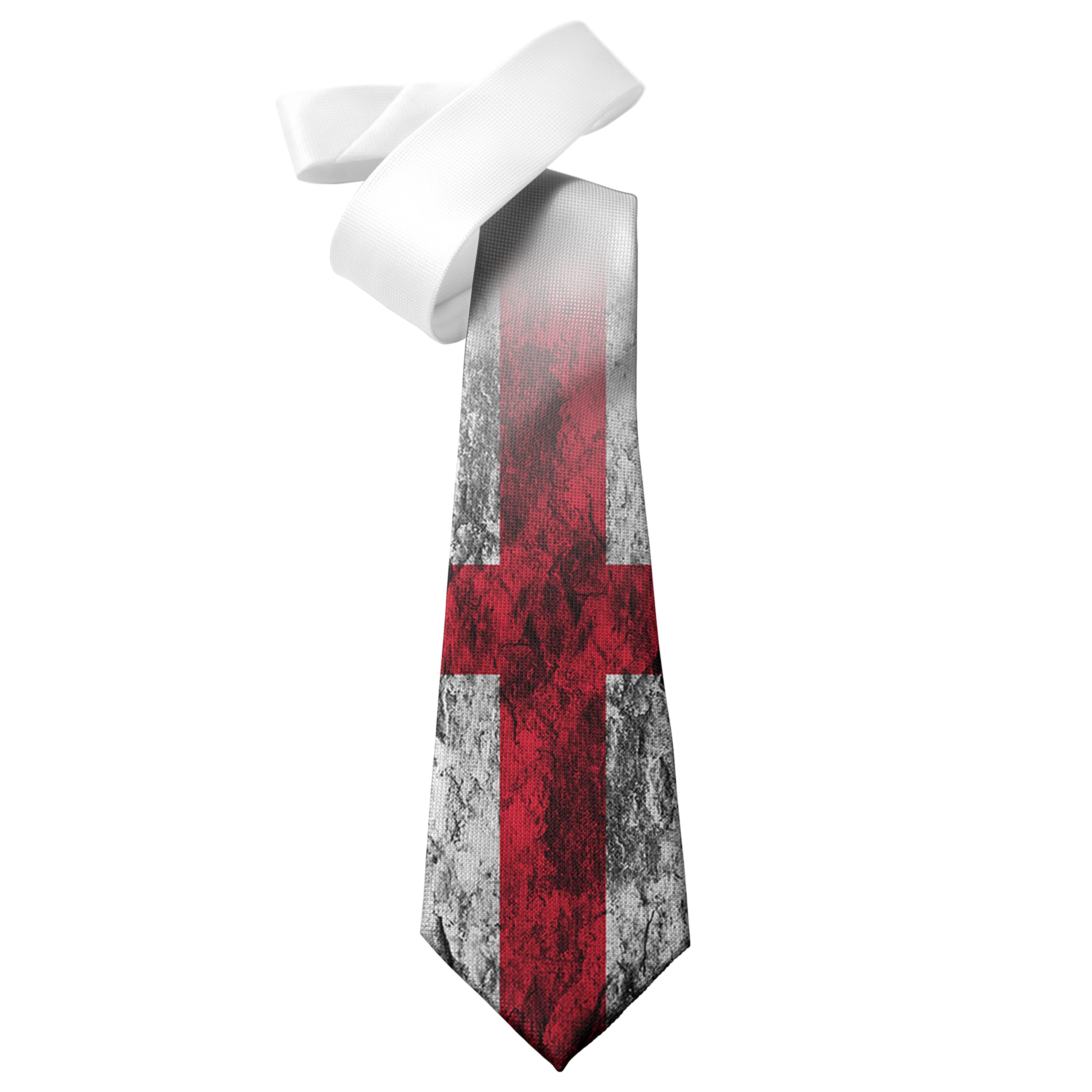 ShopQuality4U England Flag Rocky design Mens Printed Neck Tie - Polyester - Great Gift - Half Tie Print