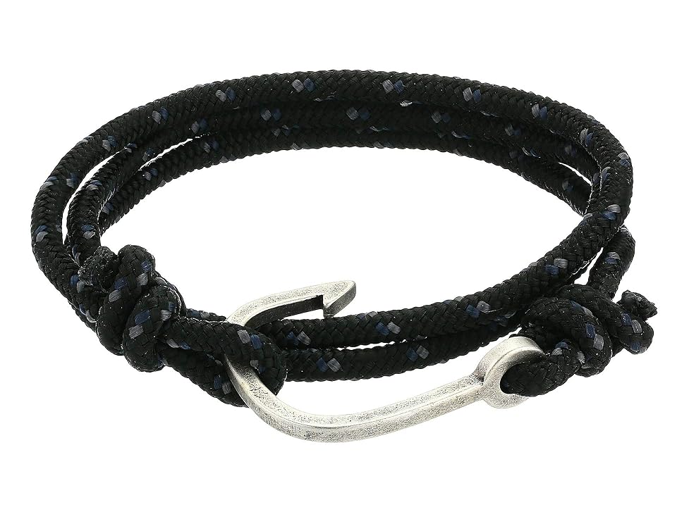 

Steve Madden Wrap Around Bracelet with Hook Closure in Stainless Steel (Black/Silver/Blue) Bracelet