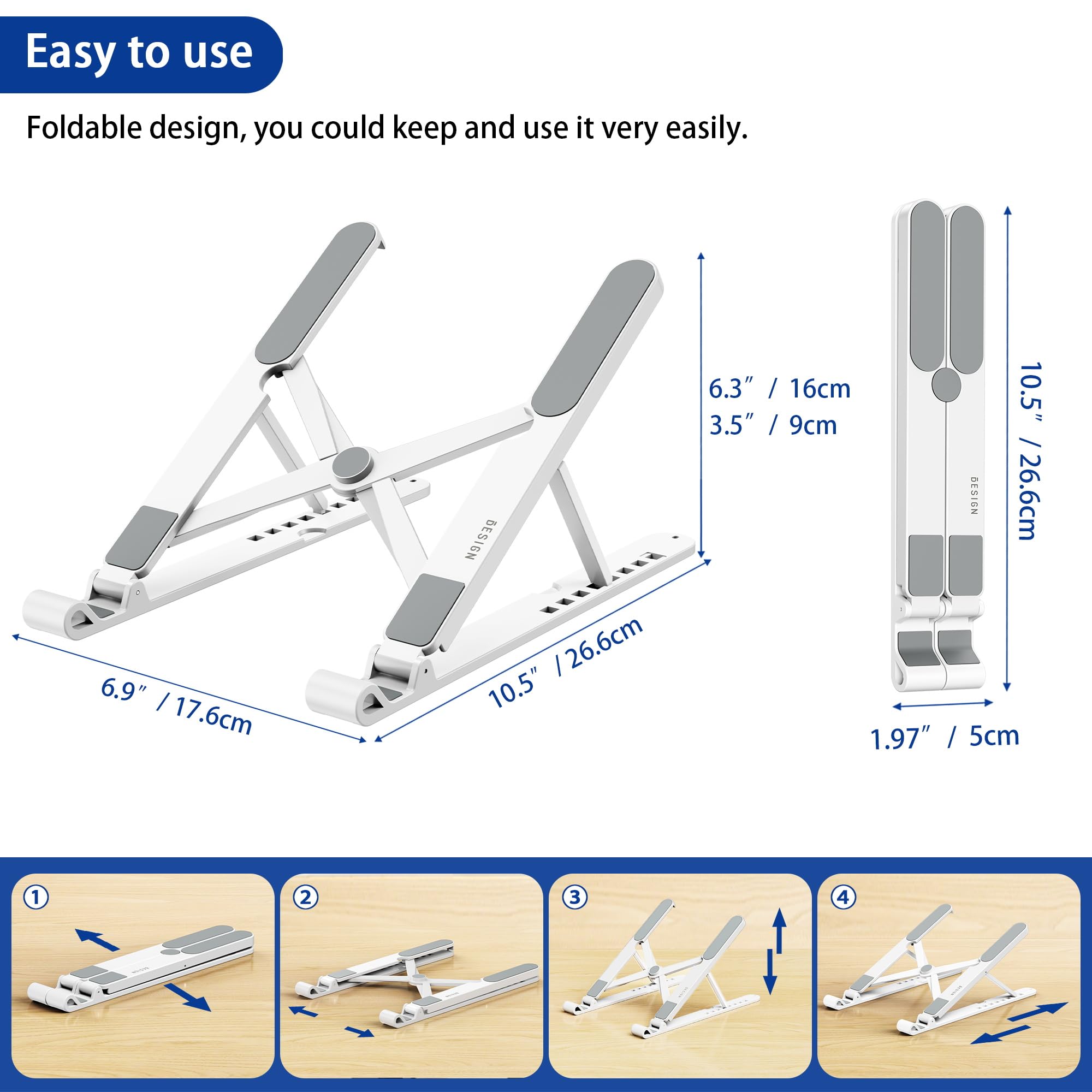 Snapklik.com : BESIGN LS01 Pro Ergonomic Laptop Stand, Plastic Laptop ...