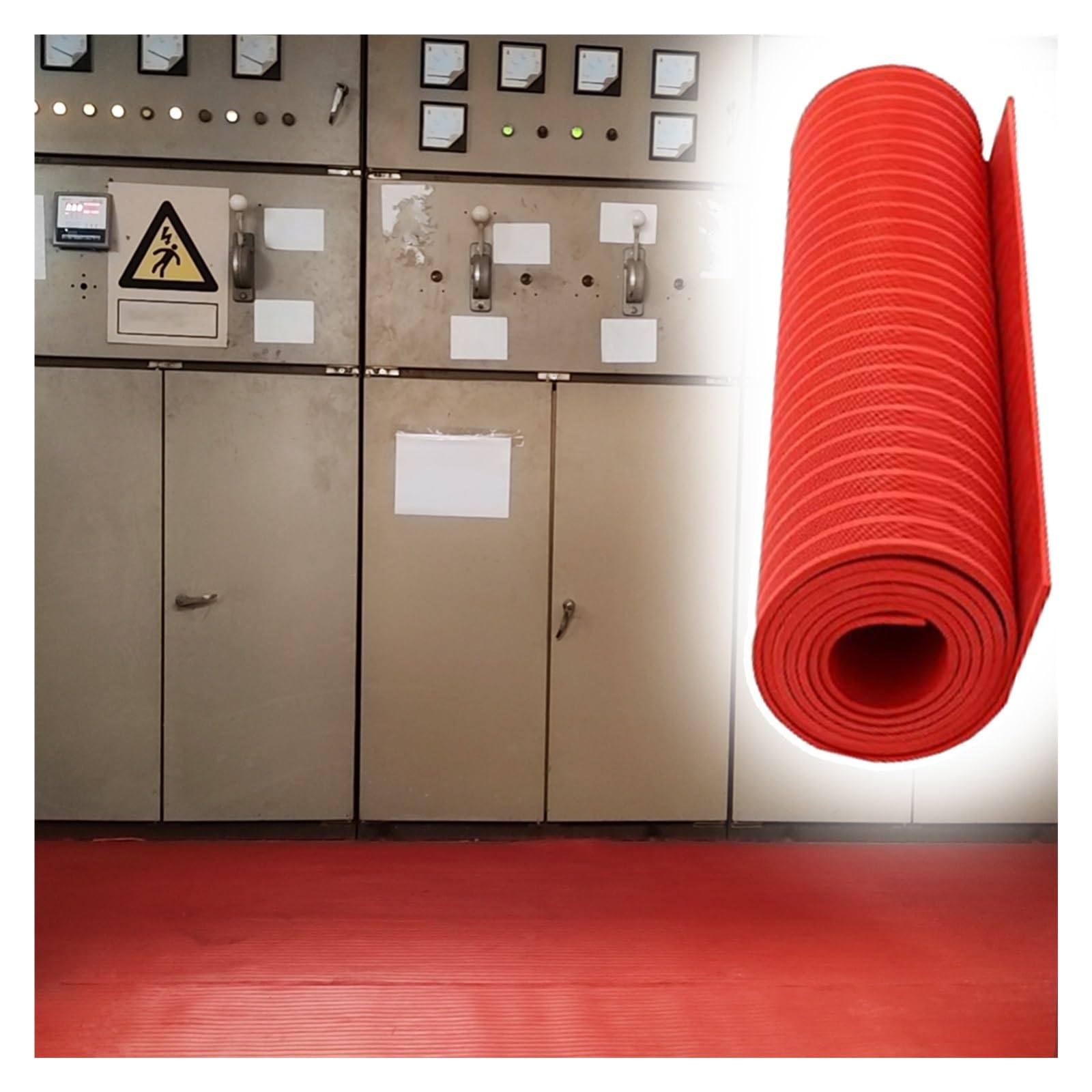 Tapis caoutchouc isolant electricien securite contre chocs electriques