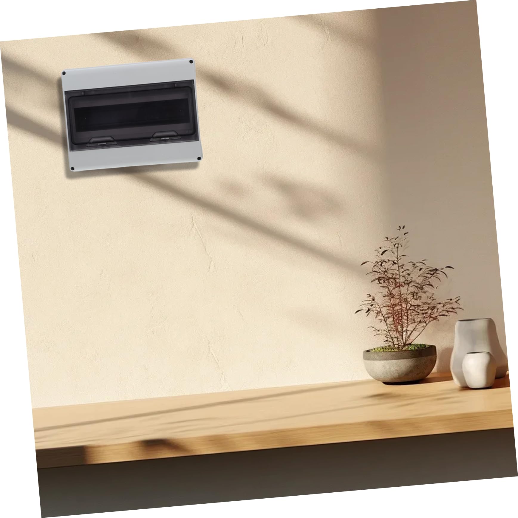 Caja Eléctrica De Distribución 12 Vías Ip65 Con Ventana Transparente, Riel Din 35 Mm Estándar, Caja De Protección Para Disyuntores, Para Carga Doméstica e Industrial, Montaje Superficial