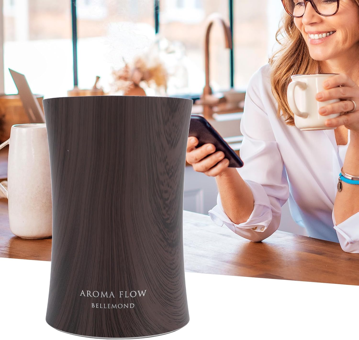 Waterless Essential Oil Diffuser, ABS Material Portable USB Charging Aromatherapy Diffuser for Car Room Studio Office