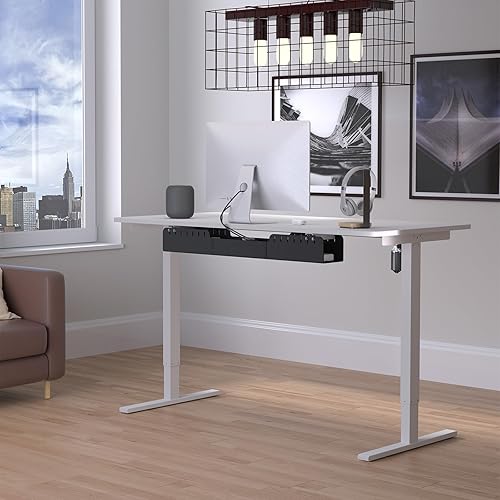 Miniatura 8 de Organizador de cables para debajo del escritorio, organizador de cables de escritorio de pie, bandeja organizadora de cables de fieltro de 31.5