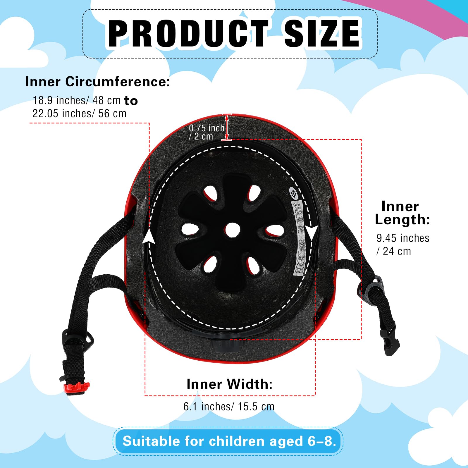 Copkim 6 Pack Kids Bike Helmet Adjustable Toddler Bicycle Helmet, CPSC Certified Toddler Skateboard Helmet for 3-8 Years Boys Girls Christmas Party Gifts Skateboard Bicycle Scooter Sports Preschool