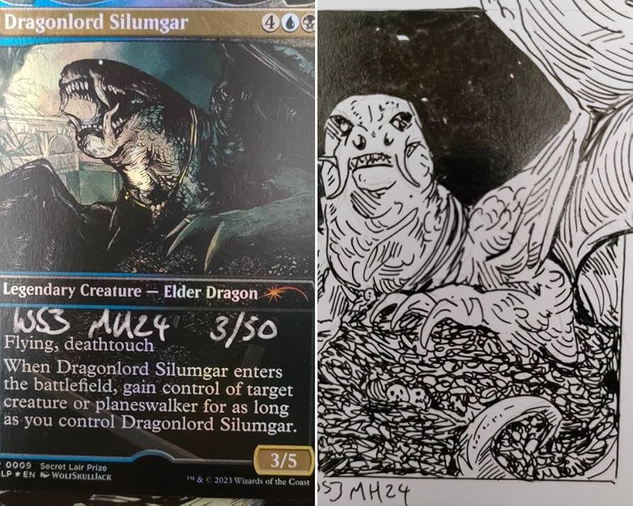 mtg 龍王シルムガル　プロモ　ap foil アーティストプルーフ　proof 龍王シルムガル/Dragonlord Silumgar《日本語》【DTK】