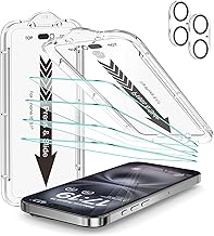 EZ-GLAZ-4 Pack for iPhone 16 Screen Protector[6.9"] 9H+ Hardness Shatterproof Long Durable Tempered Glass Film with Flawless Fit Box, UV-enhanced adhesive, Scratch Resistant