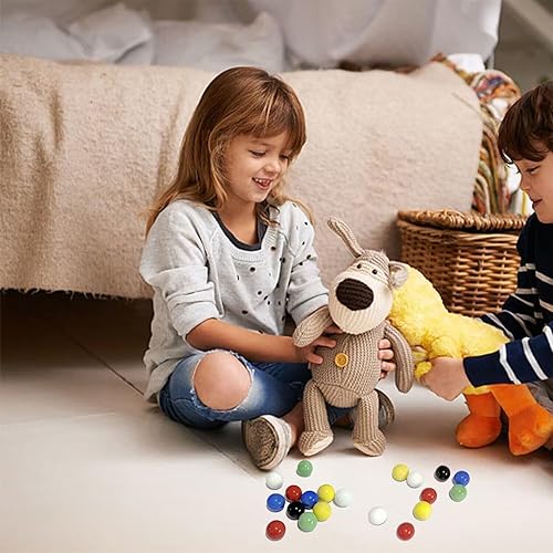 Miniatura 4 de 60 piezas de canicas de vidrio de 0.63 pulgadas para juego de canicas, decoración del hogar, 6 colores