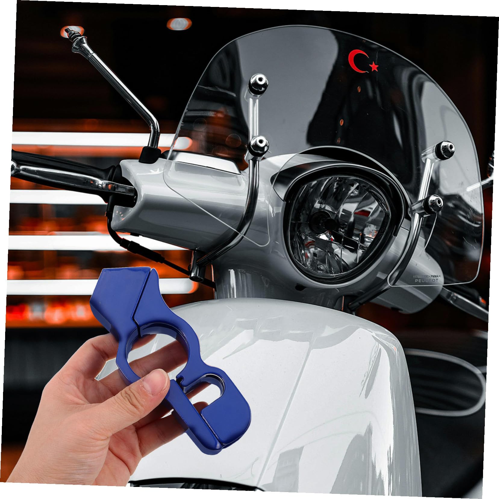 Antivol de Guidon pour Moto 2 Pcs en Alliage D’Aluminium
