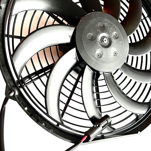 Miniatura 4 de SPAL 78-1560 781560 Condensador 12 voltios 12 pulgadas 1451 CFM extractor de repuesto para APU Thermo King Tripac Evolution w Female Mate Connector