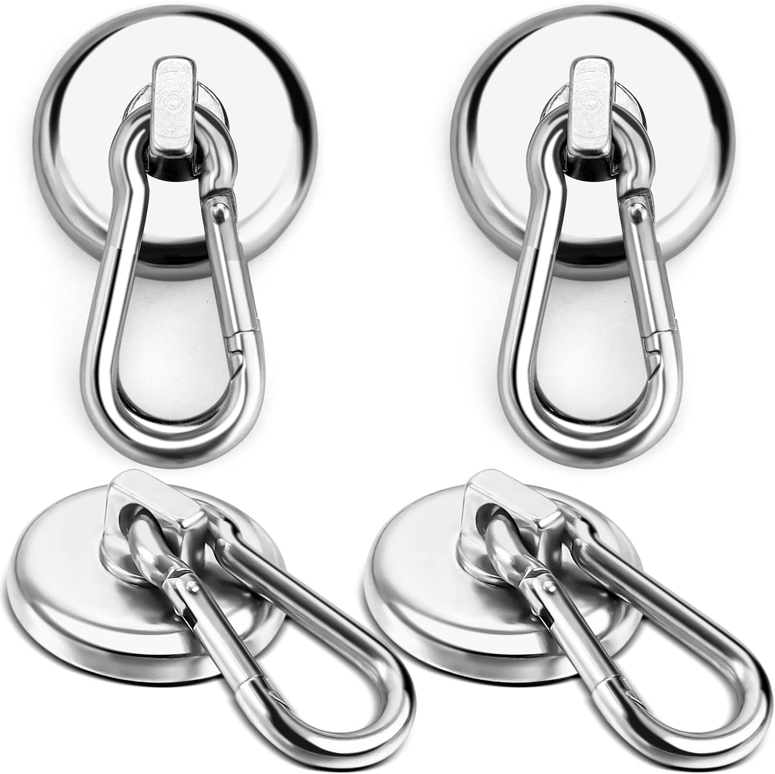 - E BAVITE Swivel Swing Powerful Magnetic Hooks,Strong Heavy Duty Neodymium Magnet Hooks,Great For Your Refrigerator And Other Magnetic Surfaces,Pack Of 4,Silver