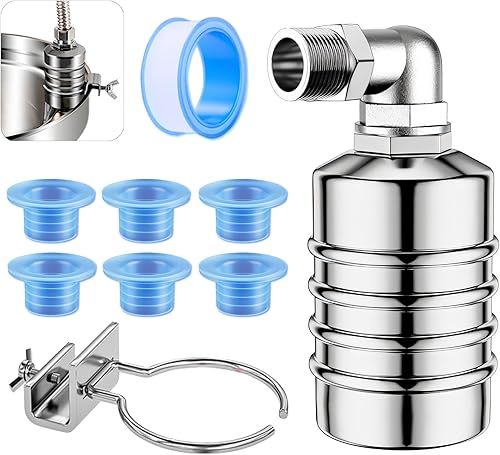 Válvula de flotador de acero inoxidable 304, válvula automática de control de nivel de agua, no necesita electricidad, apagado manual para tanques