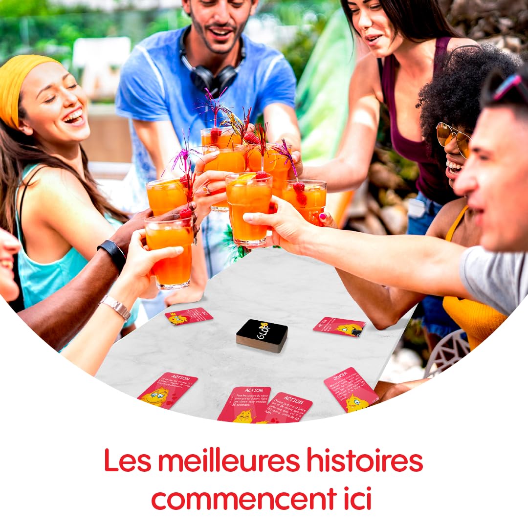 Glop Ero: Jeu de Société Adulte, Jeux d'Alcool et Cartes à Boire, 100 Cartes