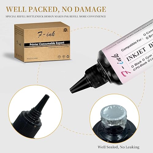 Miniatura 6 de F-INK Kits de recarga de tinta de 16.9 fl oz compatibles con cartuchos de tinta Hp Inkjet 67 y 67XL, funciona con Envy Pro 6452 6455 6458 Envy Photo