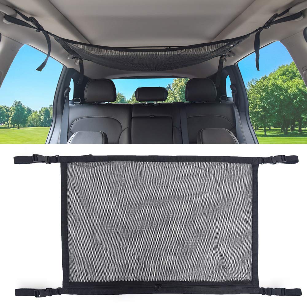 Auto Dachnetz – Gepäcknetz Für SUV, Van Zur Aufbewahrung Auf Der Auto-Innendecke (ca. 90x65 Cm)