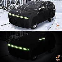 Vista 29 de Fundas impermeables para coche de reemplazo para Cadillac ATS/ATS-V 2013-2019, funda para todo clima de 6 capas con puerta con cremallera y bandas a