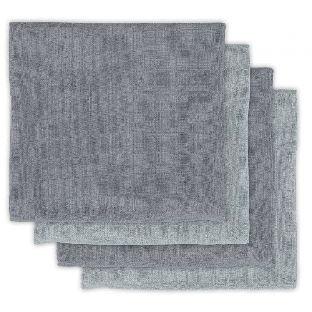 Jollein 435-851-65308 Mulltücher grau 4er Pack 70x70 cm