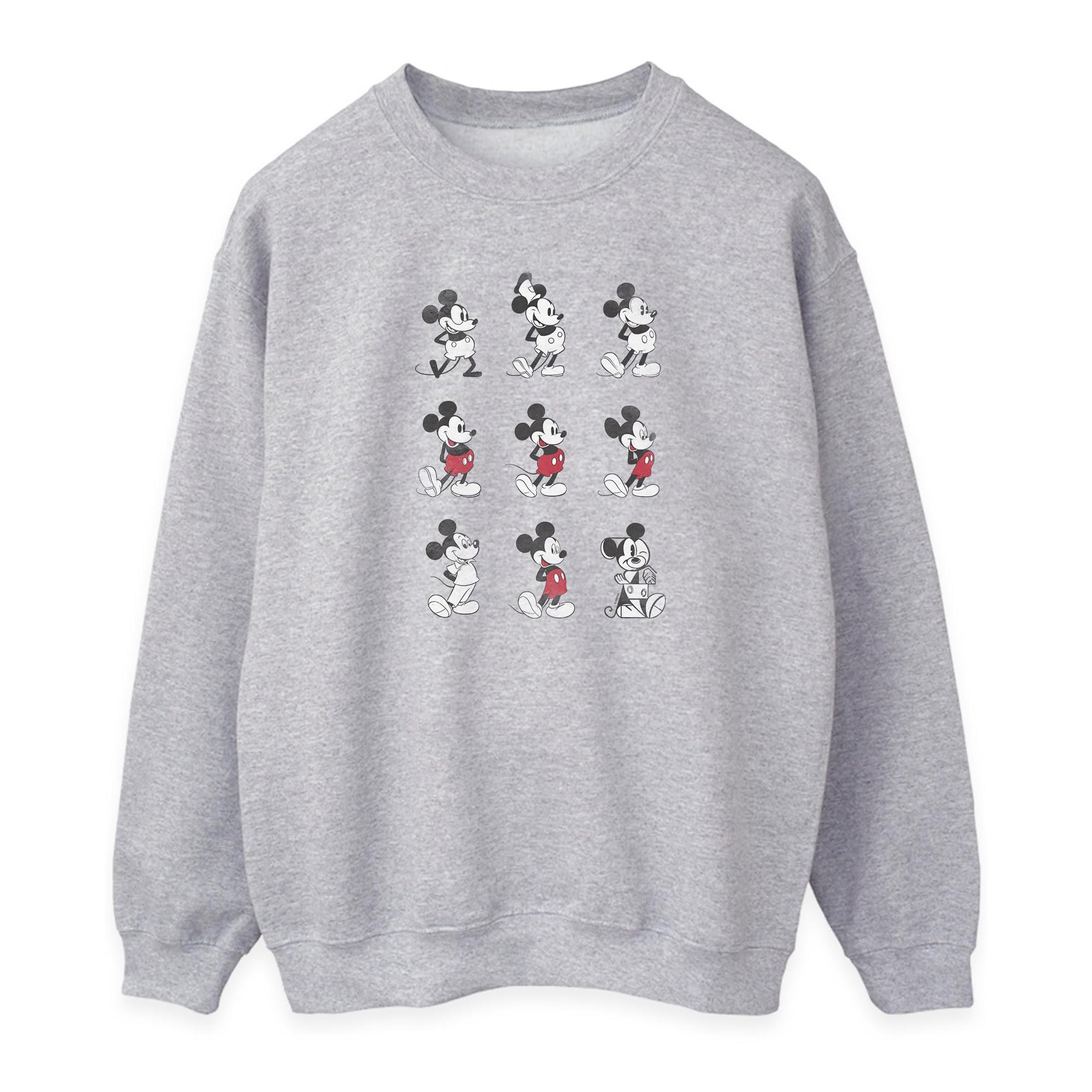 Disney Women's Mickey Mouse Evolution Sweatshirt Large Heather Grey
