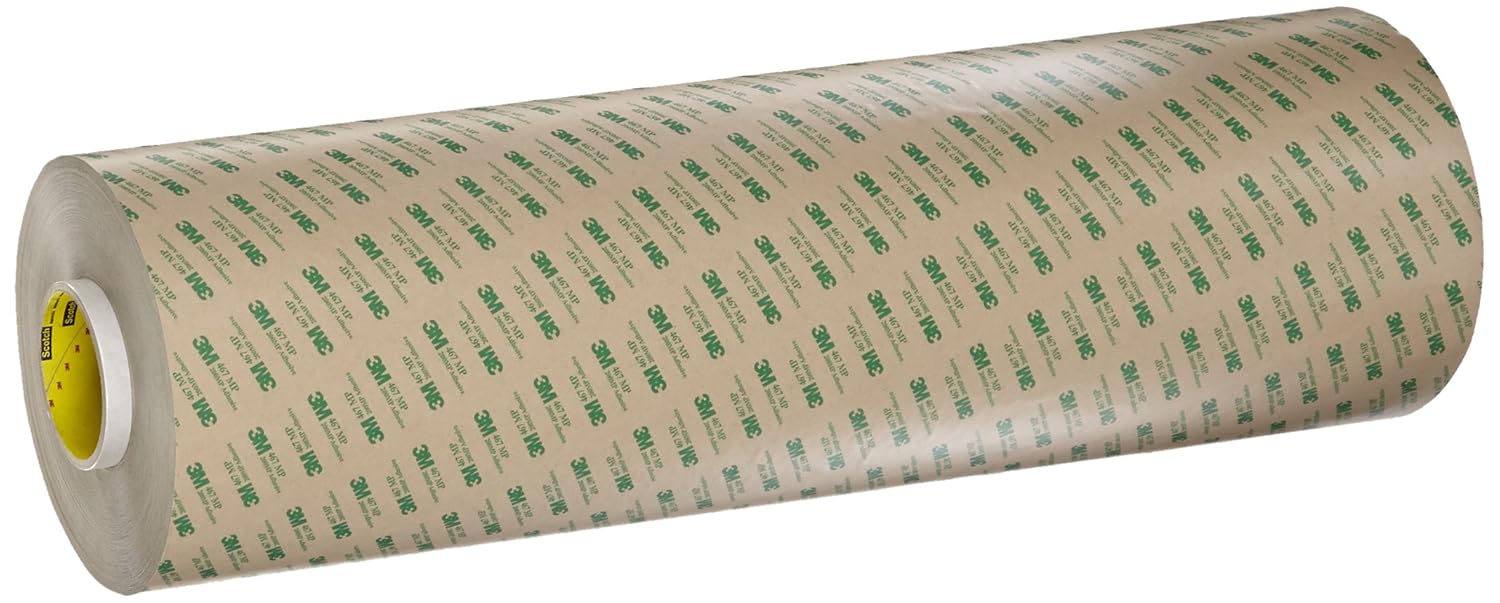 3M Adhesive Transfer Tape 467MP Clear, 233/4 in x 180 yd 2.0 mil (Pack
