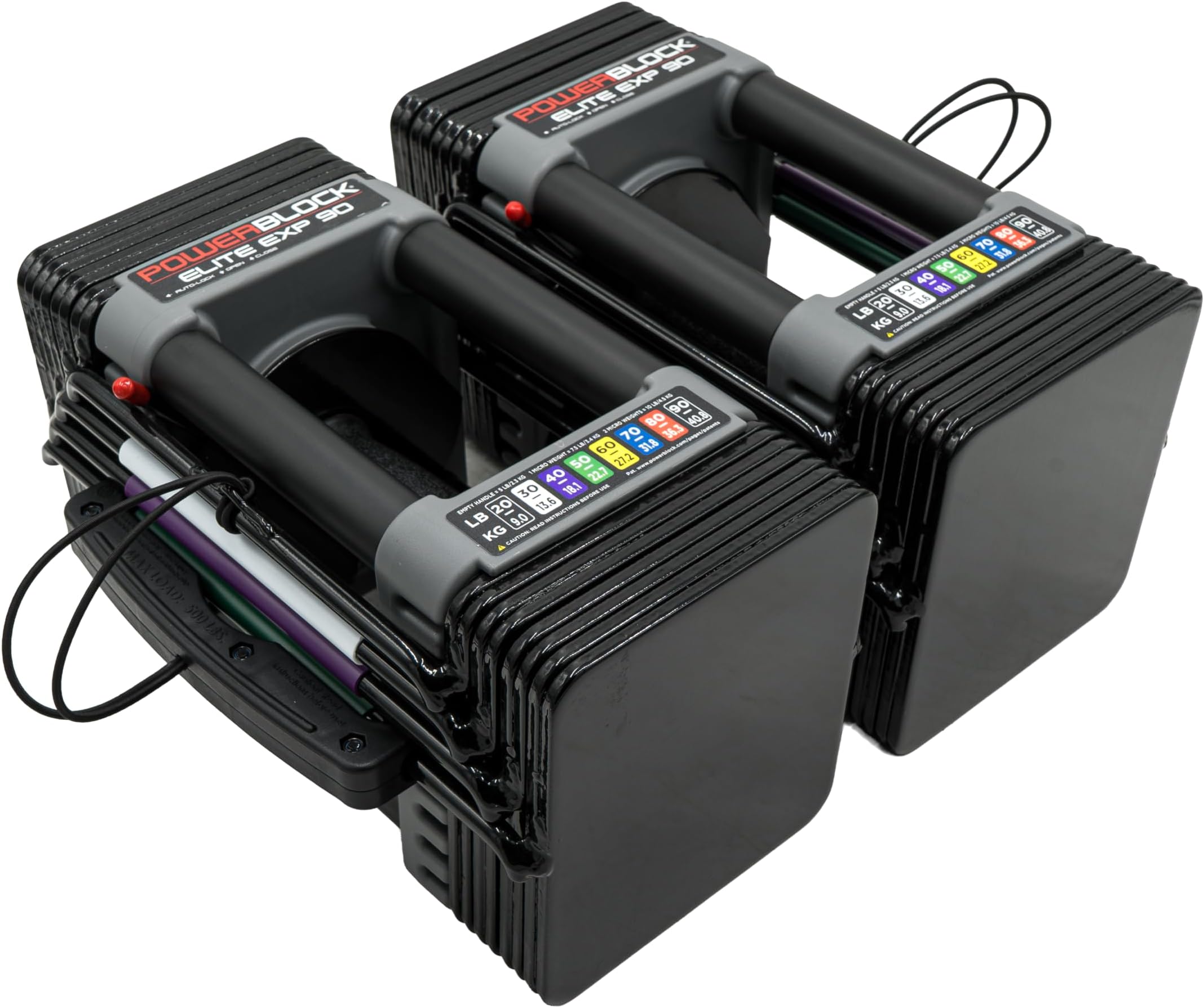 PowerBlock Elite EXP Adjustable Dumbbells, Sold in Pairs, Stage 1, 5-50 lb.