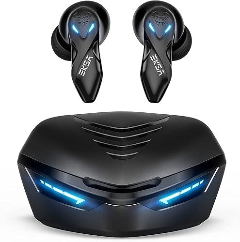 EKSA Auriculares inalámbricos para juegos, auriculares Bluetooth para juegos móviles, deportes, música, latencia ultra baja de 38 ms, tiempo de