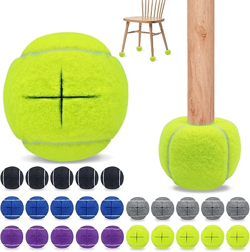 Miniatura 10 de Magicorange Paquete de 40 pelotas de tenis precortadas a granel para sillas, pelotas de tenis de 2.5 pulgadas, fundas para patas de sillas para Azul