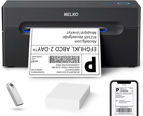 Nelko Bluetooth Thermal Shipping Label Printer, 4x6